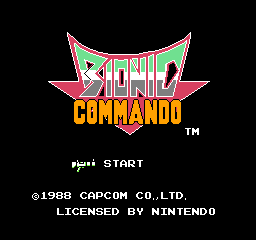 Bionic Commando (Europe) Title Screen